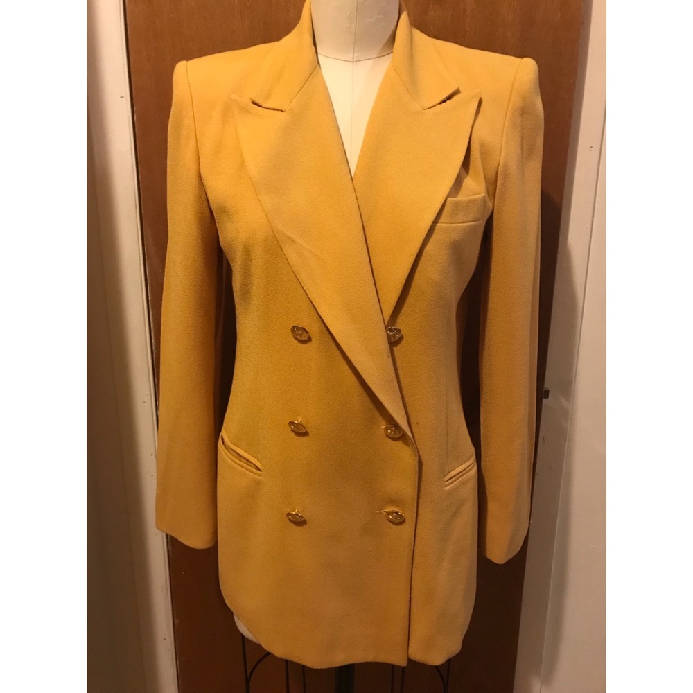 Vintage mustard yellow double breasted jacket